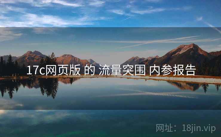 17c网页版 的 流量突围 内参报告