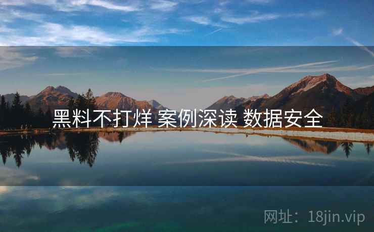 黑料不打烊 案例深读 数据安全